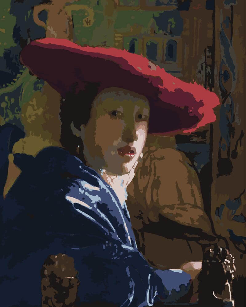
Girl with a Red Hat – Johannes Vermeer diamond painting kit