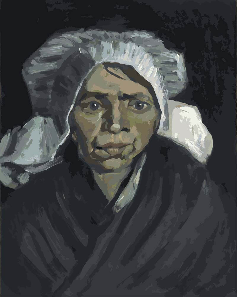 
Head of a Peasant Woman with White Cap – Vincent van Gogh diamond painting kit