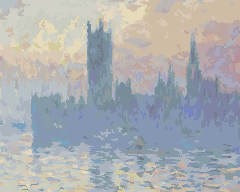 
Houses of Parliament, Sunset – Claude Monet diamond painting kit