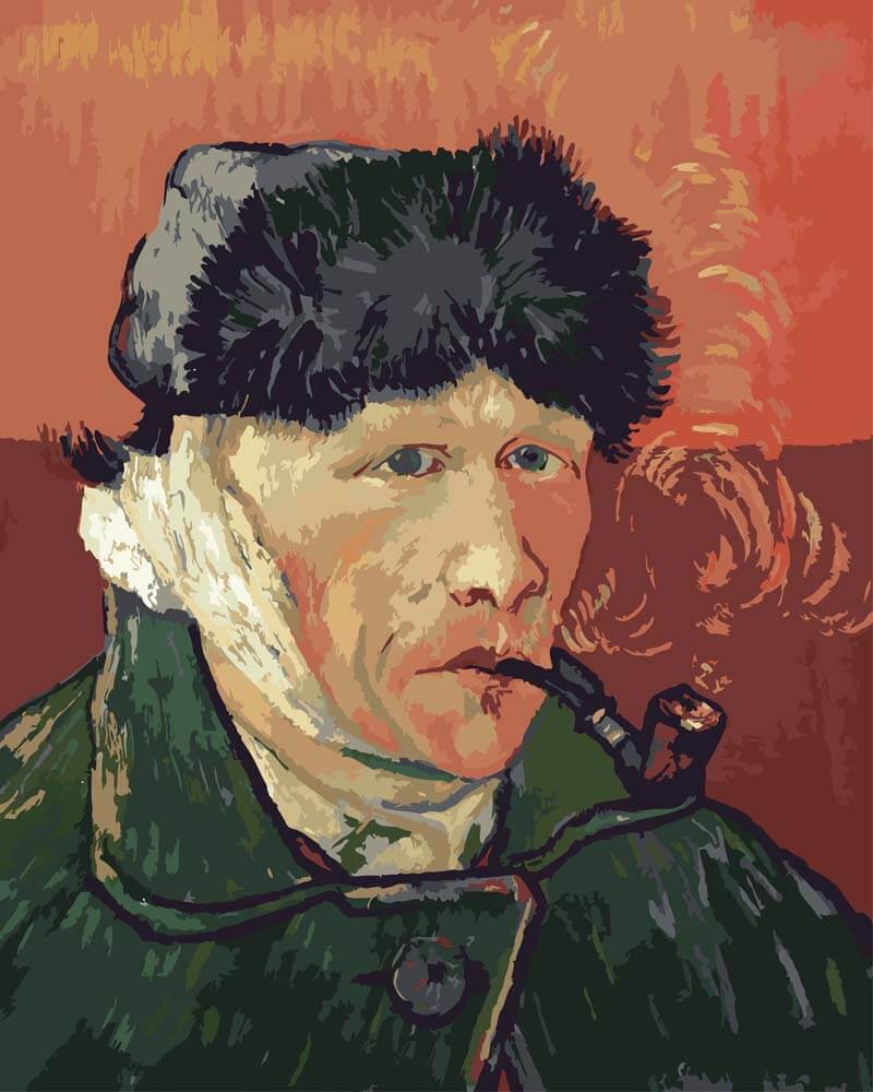 
Self-Portrait with Bandaged Ear and Pipe – Vincent van Gogh diamond painting kit