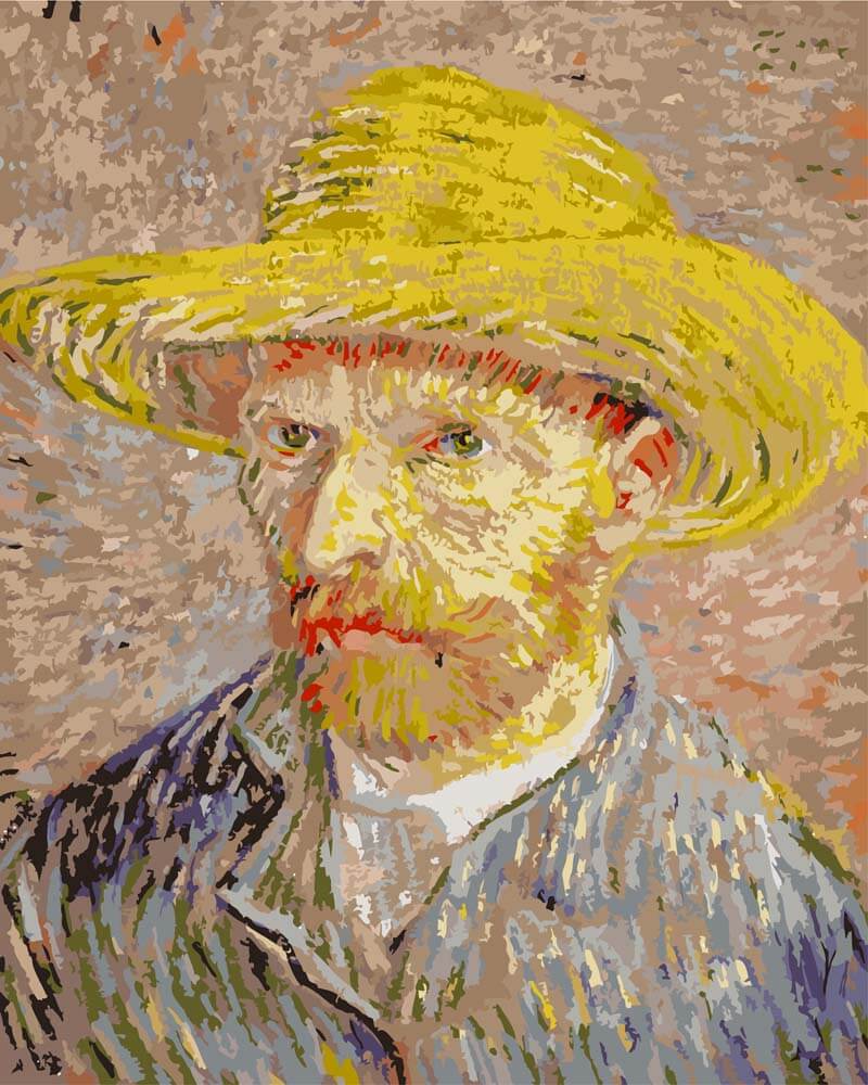 Diamond Painting - Self-Portrait with Straw Hat | Vincent van Gogh