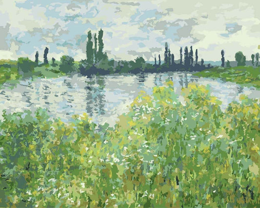 Diamond Painting - The Banks of the Seine at Vétheuil | Claude Monet