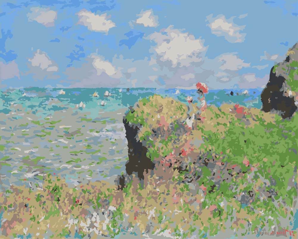 Diamond Painting - The Cliff Walk at Pourville | Claude Monet