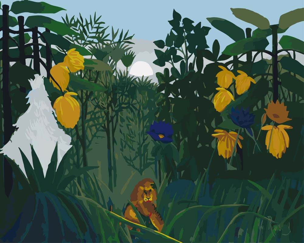 Diamond Painting - The Lion's Meal | Henri Rousseau