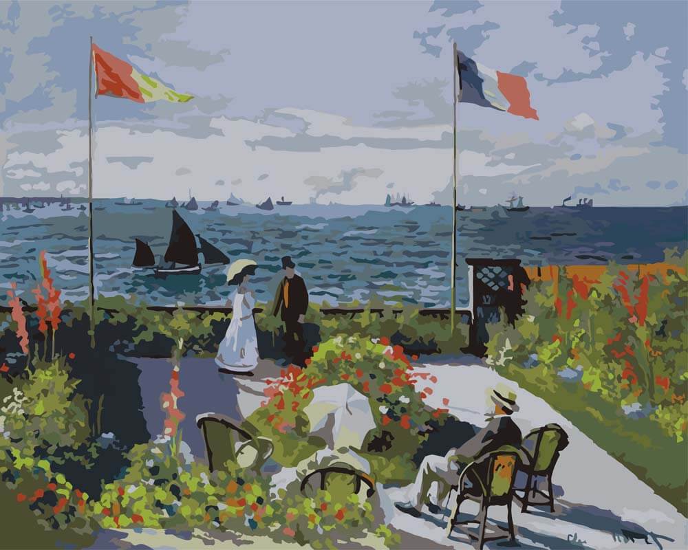 
The Terrace at Sainte-Adresse – Claude Monet diamond painting kit