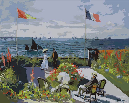 Diamond Painting - The Terrace at Sainte-Adresse | Claude Monet