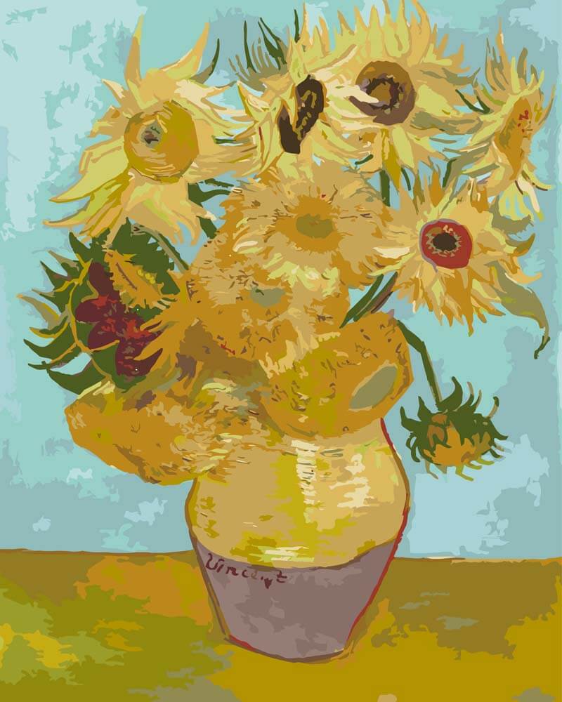 
Twelve Sunflowers in a Vase – Vincent van Gogh diamond painting kit