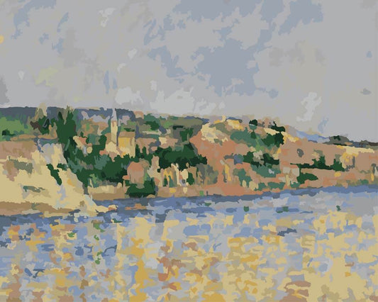 Diamond Painting - Village by the Water | Paul Cezanne