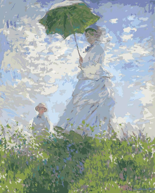 Diamond Painting - Woman with a Parasol (Madame Monet and Her Son) | Claude Monet