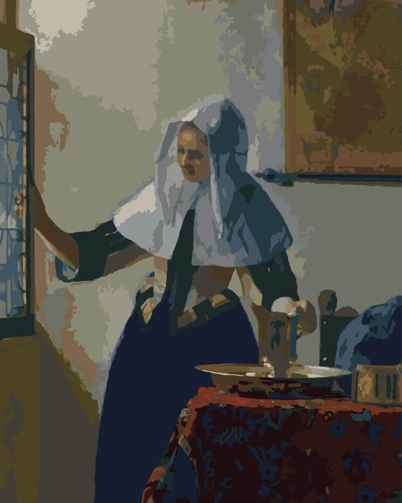 
Young Woman with a Water Pitcher at the Window – Johannes Vermeer diamond painting kit