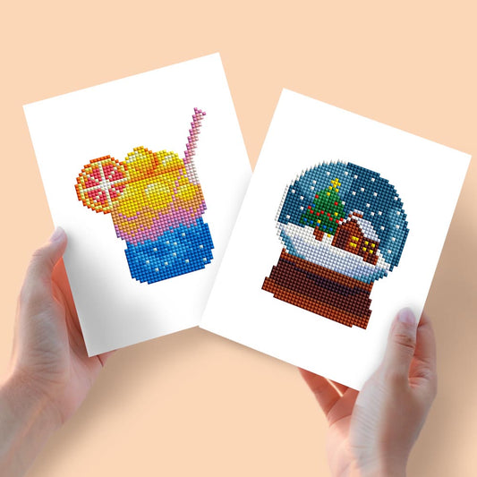 Diamond Painting - 2 Mini-Paintings | Sip & Snow