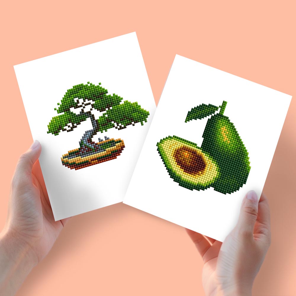 
Diamond Painting - 2 Mini-Paintings | Zen & Green