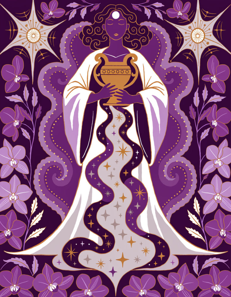 Diamond Painting - Zodiac Aquarius - Amethyst Stream Vision
