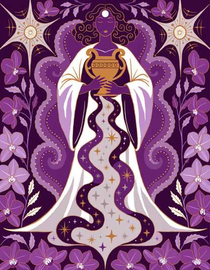 Diamond Painting - Zodiac Aquarius - Amethyst Stream Vision