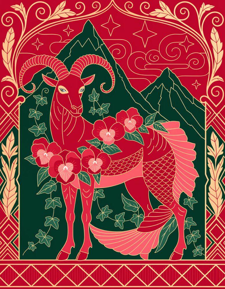 Diamond Painting - Zodiac Capricorn - Garnet Summit Rise
