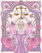 Diamond Painting - Zodiac Libra - Rose Balance Harmony