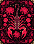 Diamond Painting - Zodiac Scorpio - Wine & Gold Secret