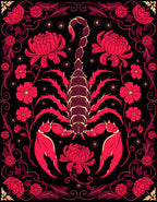 Diamond Painting - Zodiac Scorpio - Wine & Gold Secret