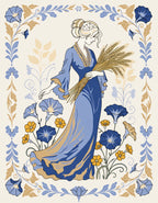 Diamond Painting - Zodiac Virgo - Sapphire Harvest Grace
