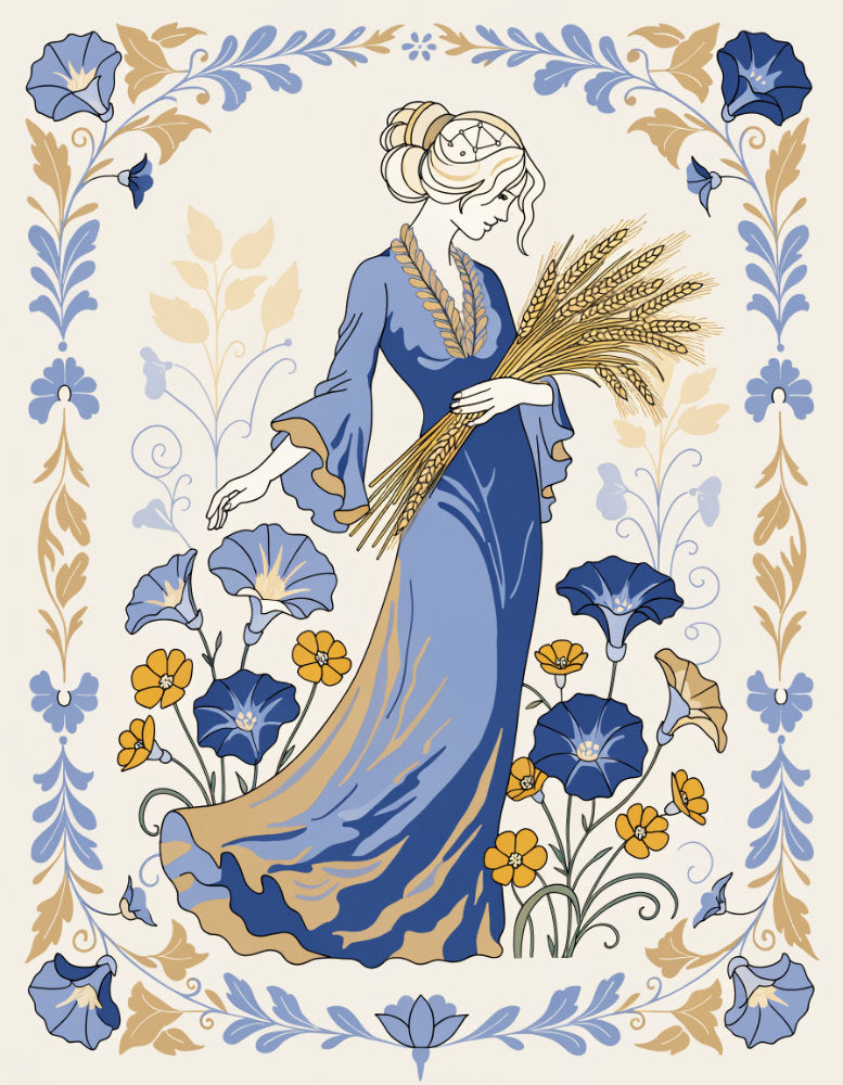 Diamond Painting - Zodiac Virgo - Sapphire Harvest Grace