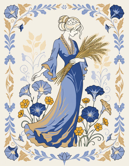 Diamond Painting - Zodiac Virgo - Sapphire Harvest Grace
