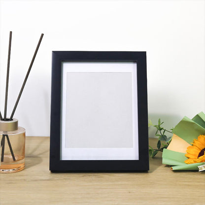 Mini Diamond Painting Frame – 6" or 8" | Black, White & Wood Finish | With Mat & Stand