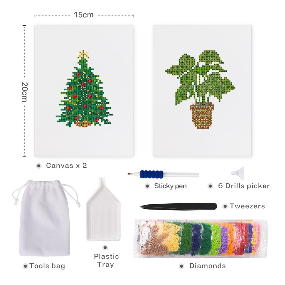 Diamond Painting - 2 Mini-Paintings | Jungle & Jingle